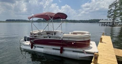 Cruise Lake Gaston on a 16' Mini Margarita Pontoon — Relaxed 40HP Rentals in Henrico, NC