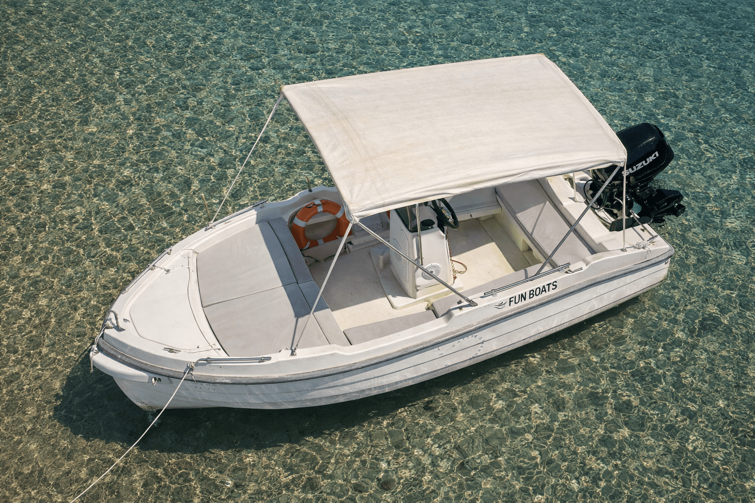 Pilot FunBoat Mango in Milos: Kleftiko, Tsigrado & Secret Aegean Beaches photo 1