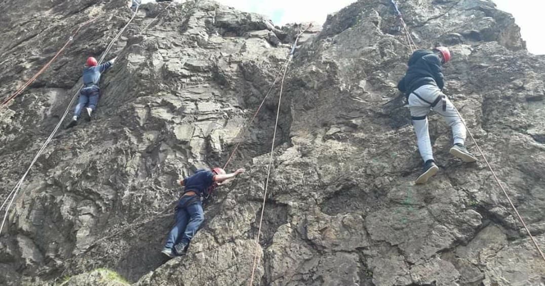 Climbing & Abseil at Blackford Quarry with Biggar Adventure in Edinburgh
