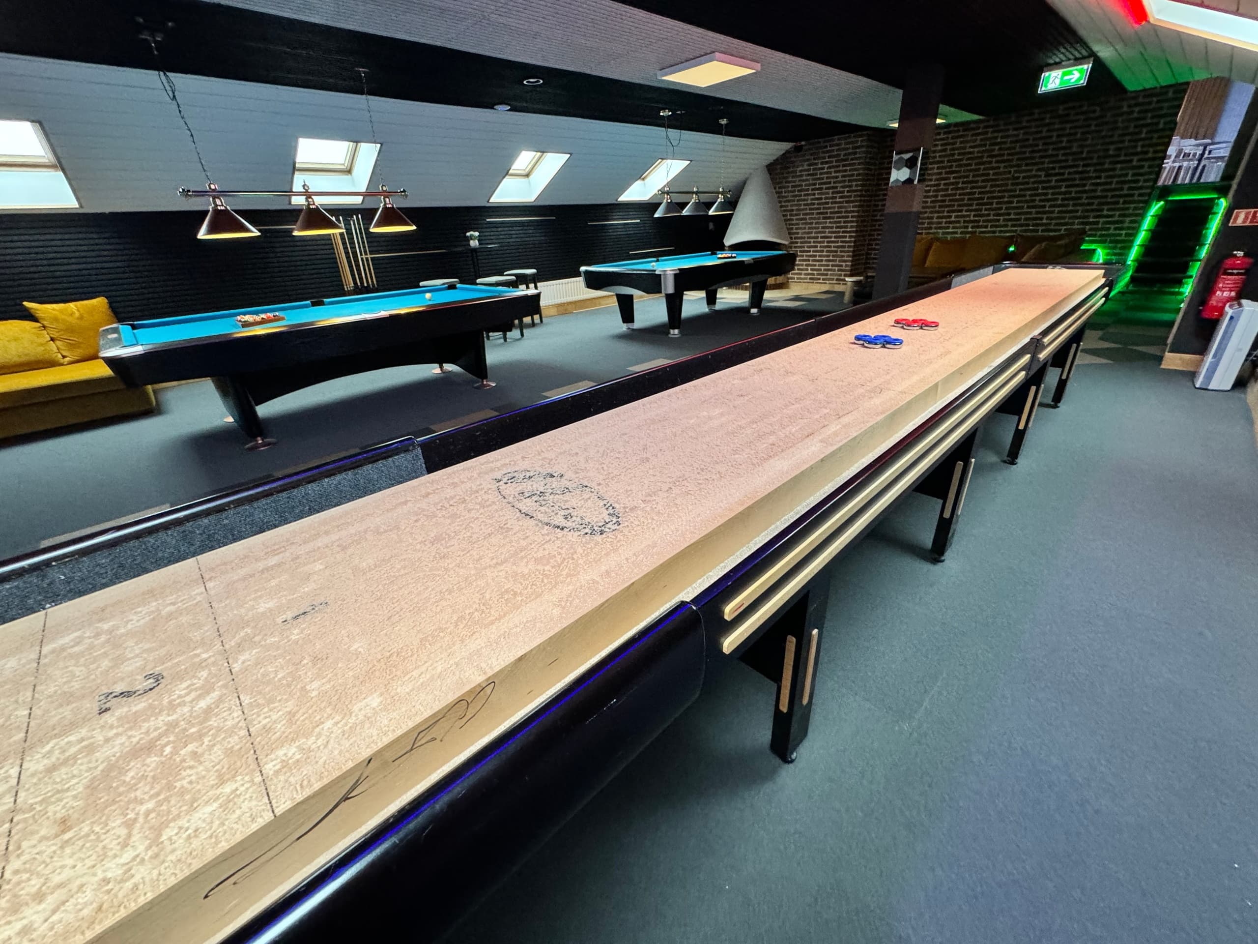 Shuffleboard Fun at Reality Park, Markaryd