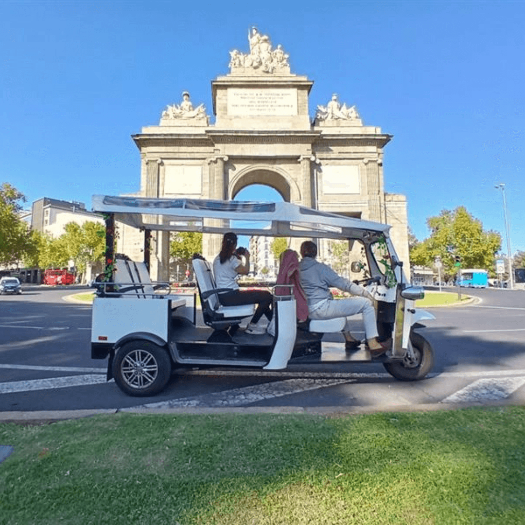 Explore Madrid’s Grand Route: History, Culture & Sunset Views by Tuk Tuk