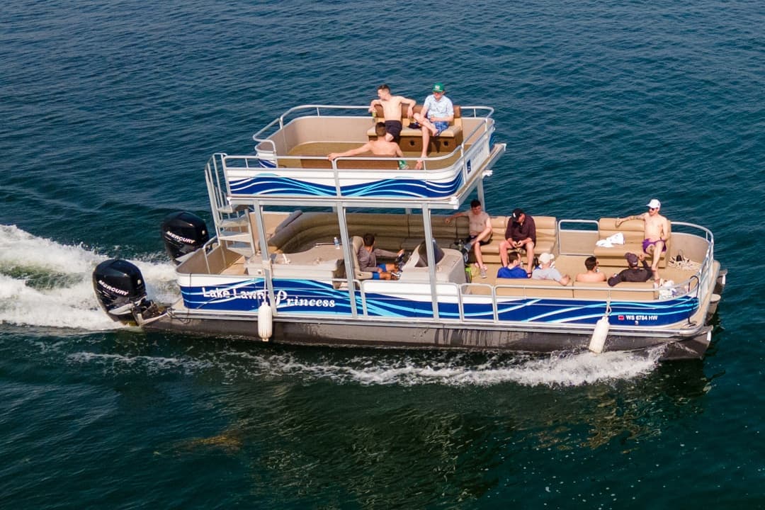 31' Lake Lawn Princess Tritoon Double Decker in Delavan, WI
