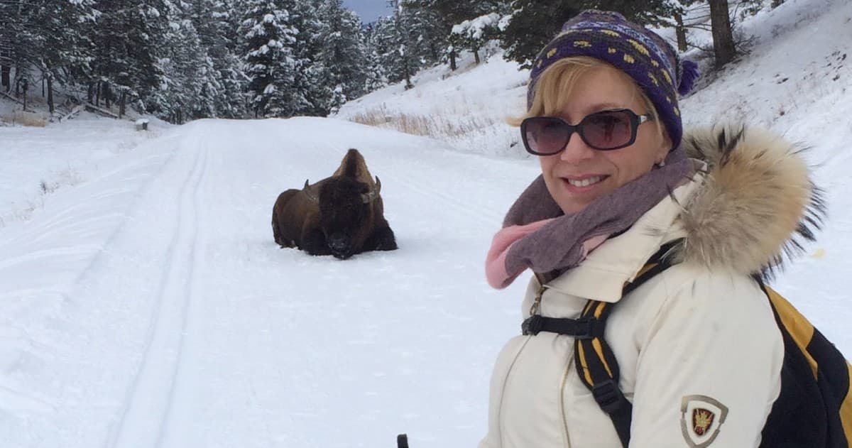 Guided Cross Country Skiing in Yellowstone with Rockin' HK Outfitters inc.