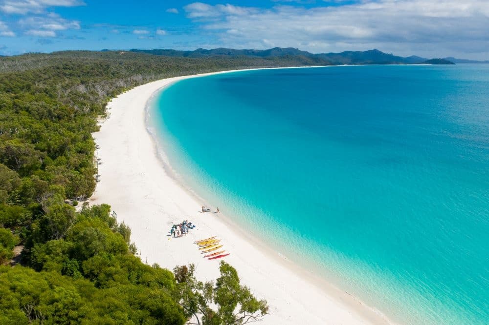 Water Activities & Scenic Tours at Whitehaven Beach with Scamper Island Camping Water Taxi