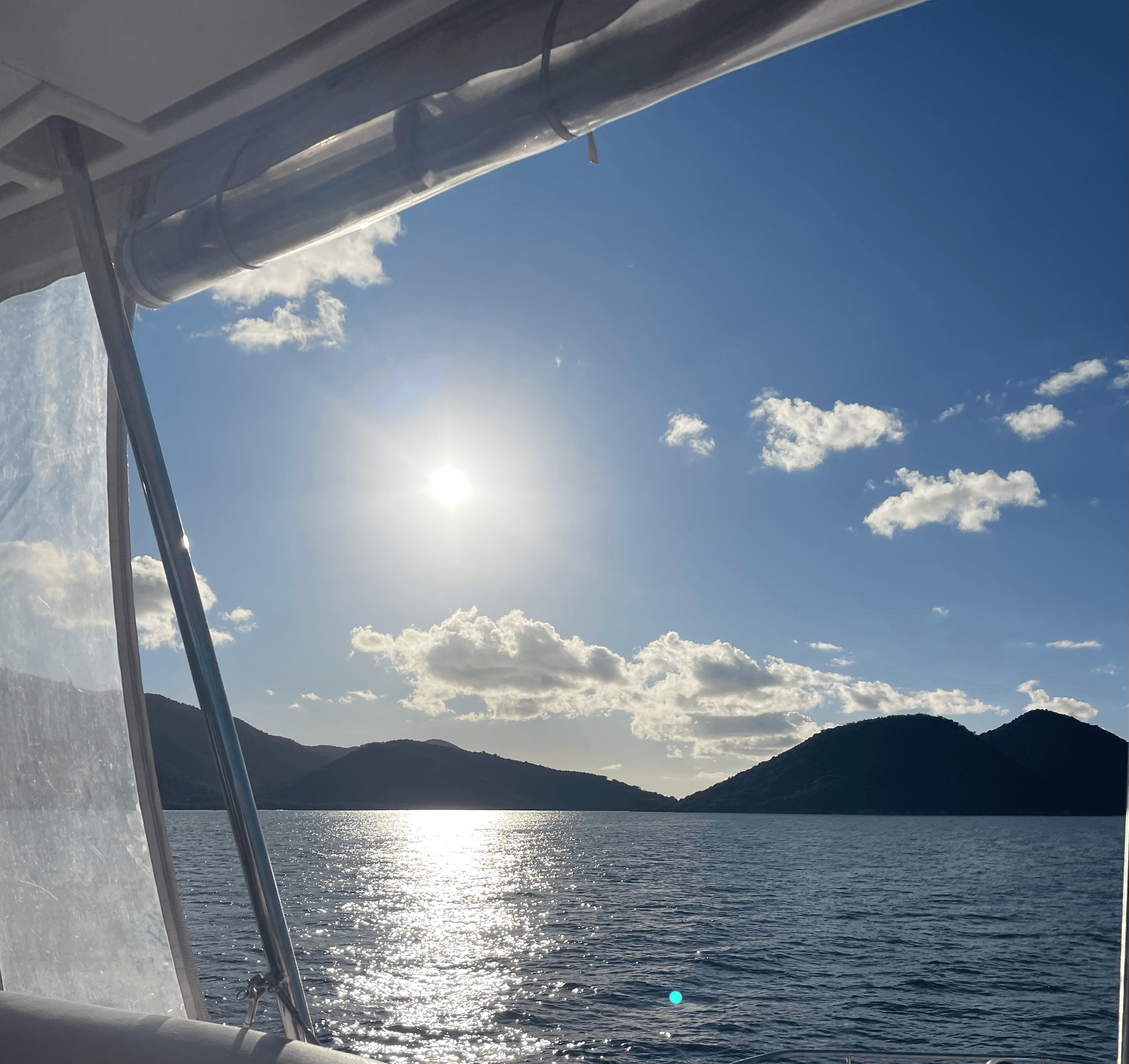Sunset on a 43 Foot Leopard Powercat: St. Thomas & St. John Evening Cruise