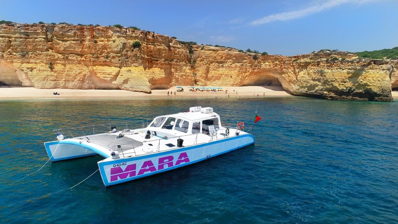 Catamaran Beach BBQ Cruise with Algarve Charters in Albufeira