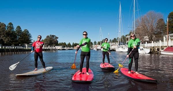 Stand-Up Paddleboarding in Port Fairy with Go Surf School