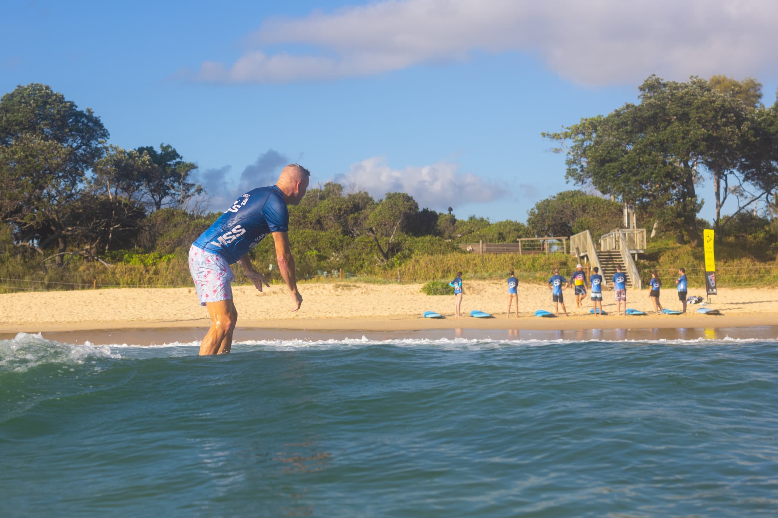 Surf Lessons at Maroochy Surf School, Mooloolaba Beach