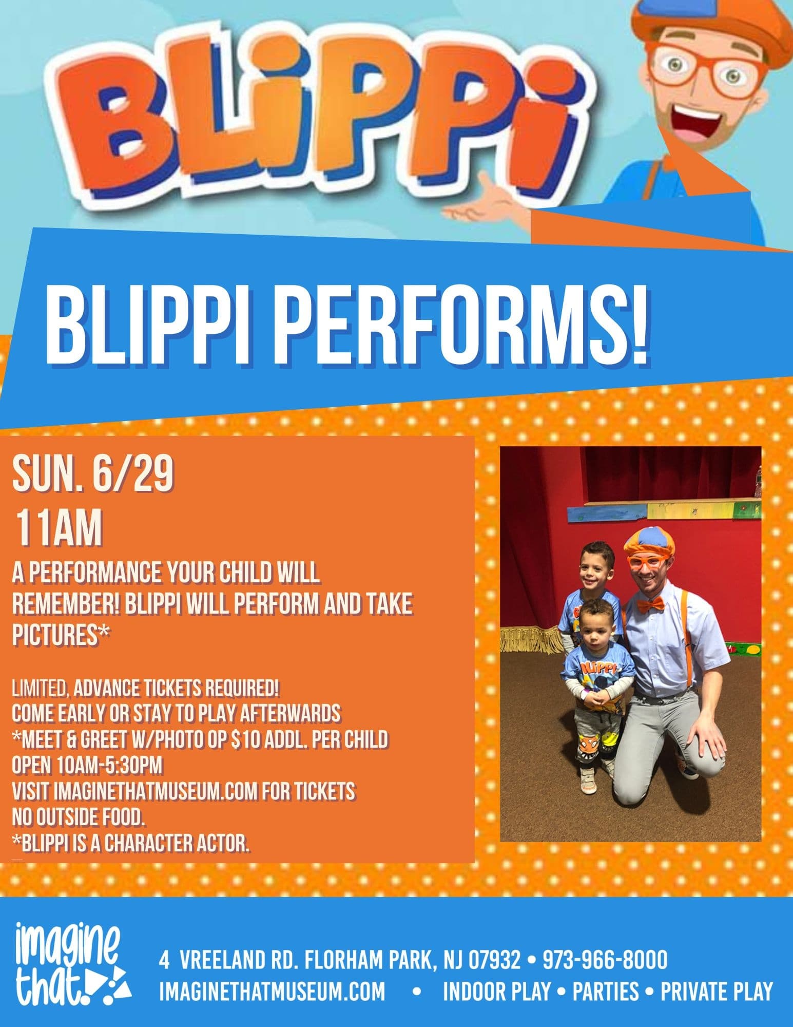 Family Fun & Live Shows at Imagine That!!! in Florham Park