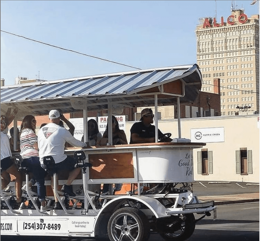 Explore Downtown Waco on a Fun Pedal Bike Party Bus