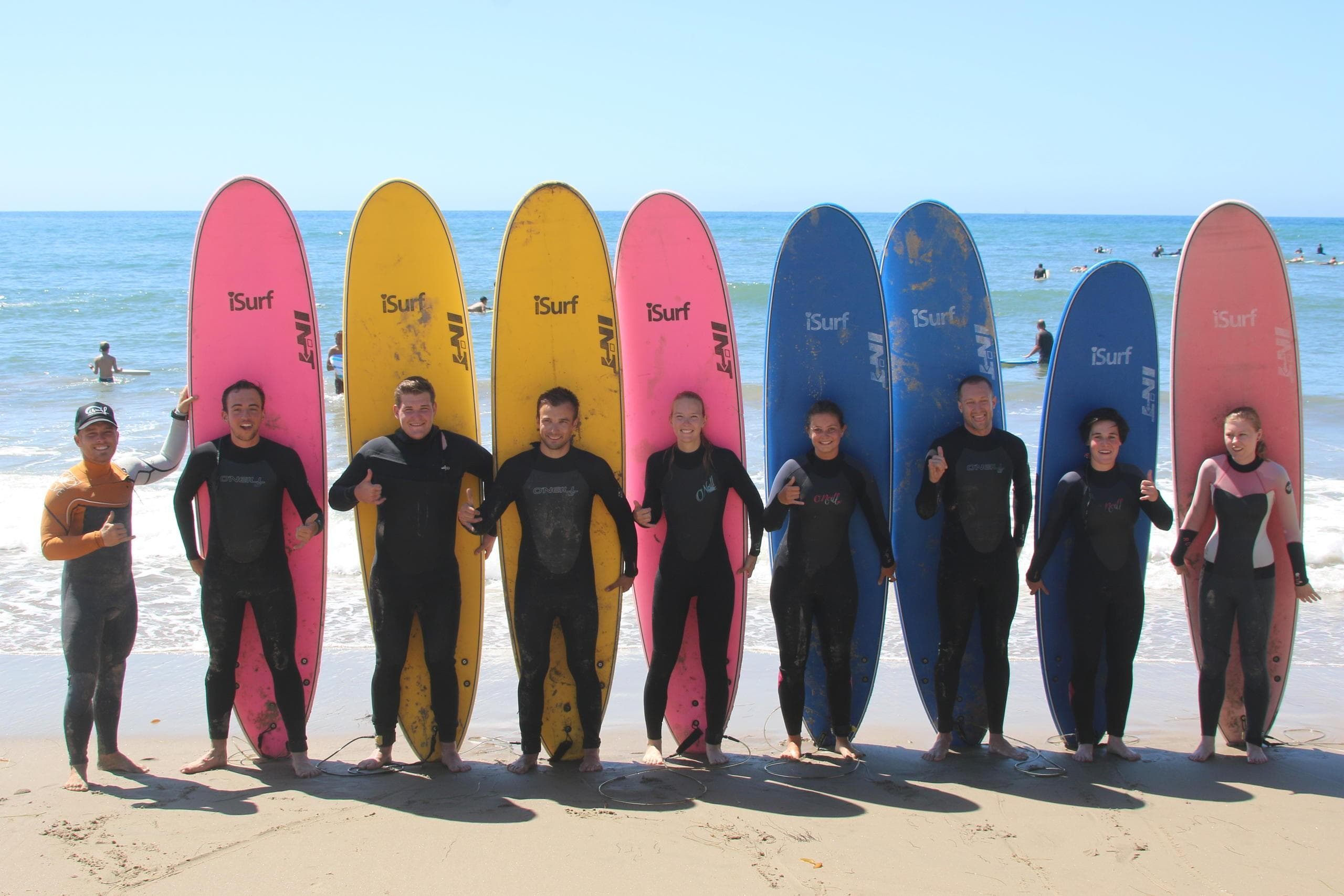 Private Group Surf Lessons at Santa Barbara Beach