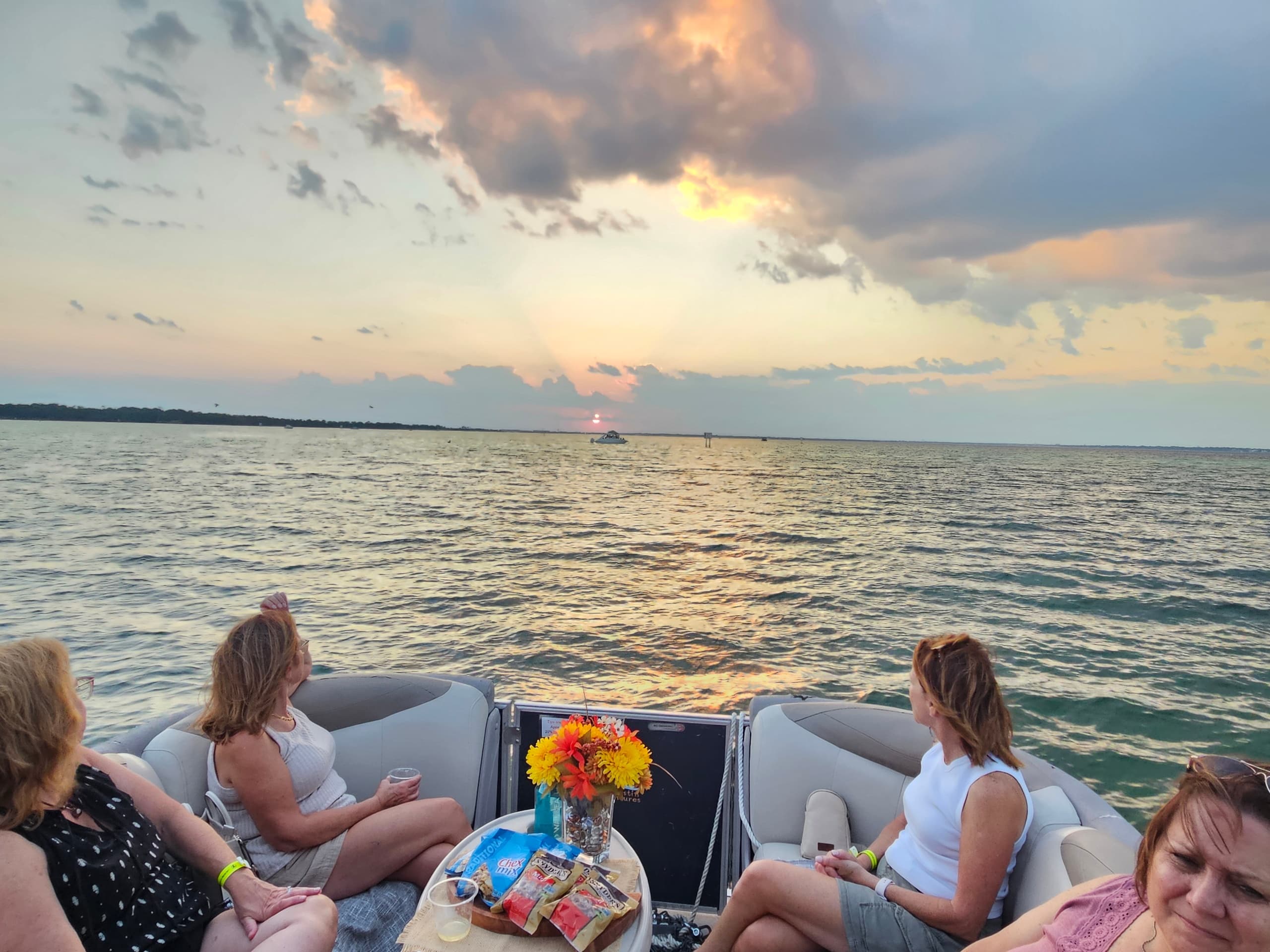 Destin Crab Island Sunset Cruise: Wine, Dolphins & Harbor Lights