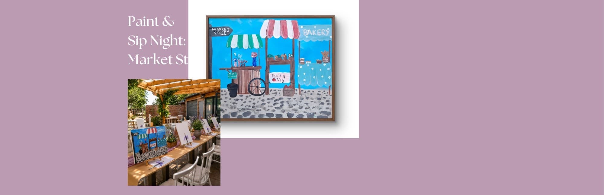 Paint and Sip at Rosado Lounge — Market Street Painting Night in Tewkesbury