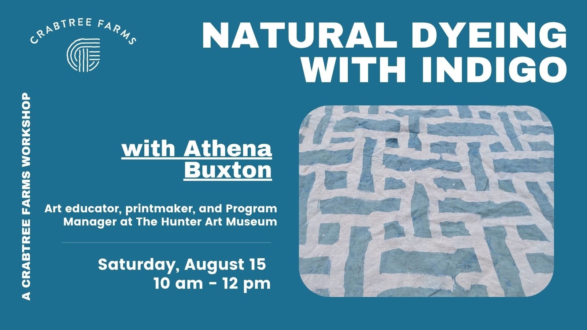 Natural Dyeing with Indigo Workshop at Crabtree Farms in Chattanooga
