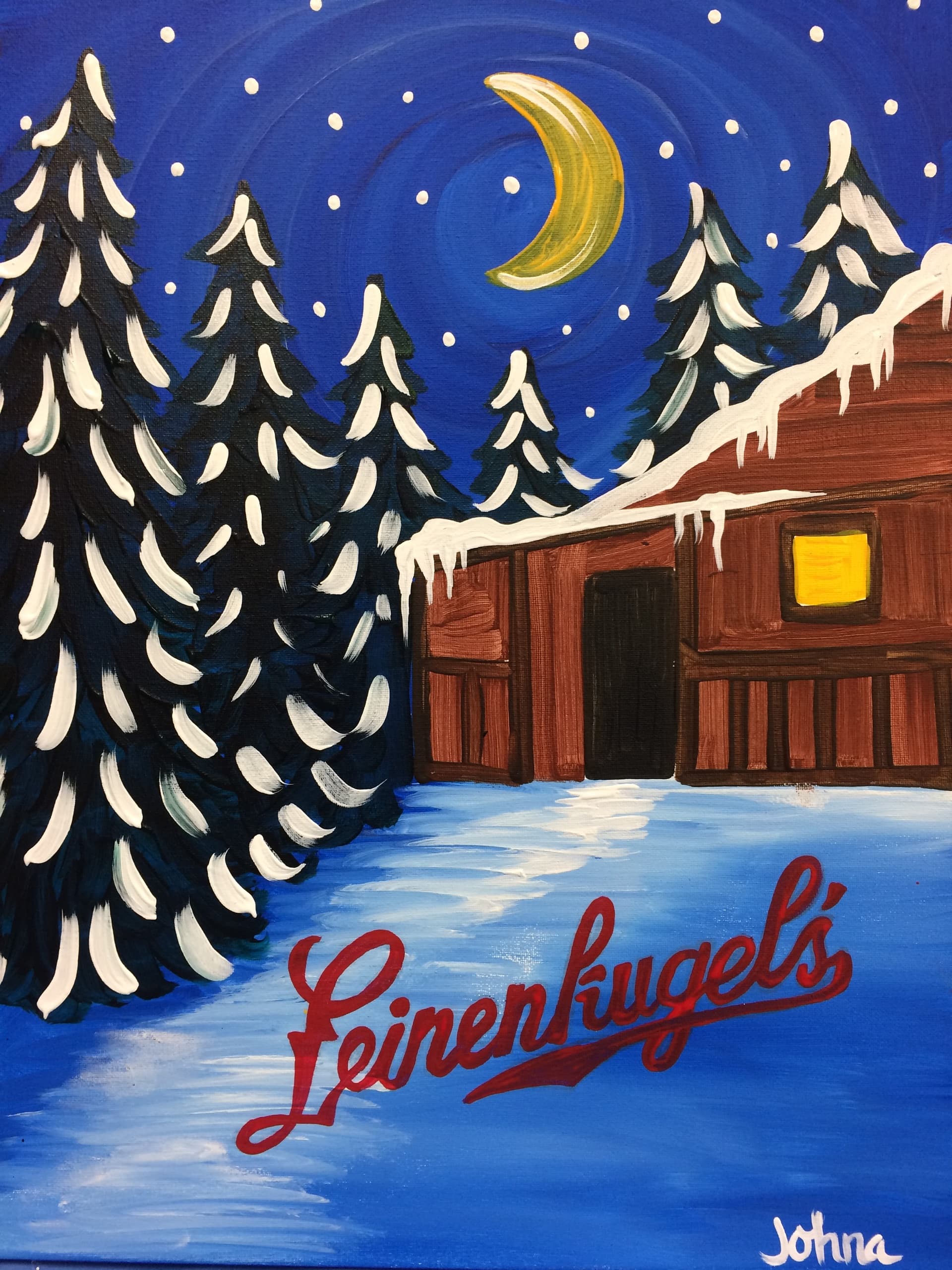 Paint Night at Leinie's Cabin: Guided 1.5–2 Hour Classes in Woodbury, MN