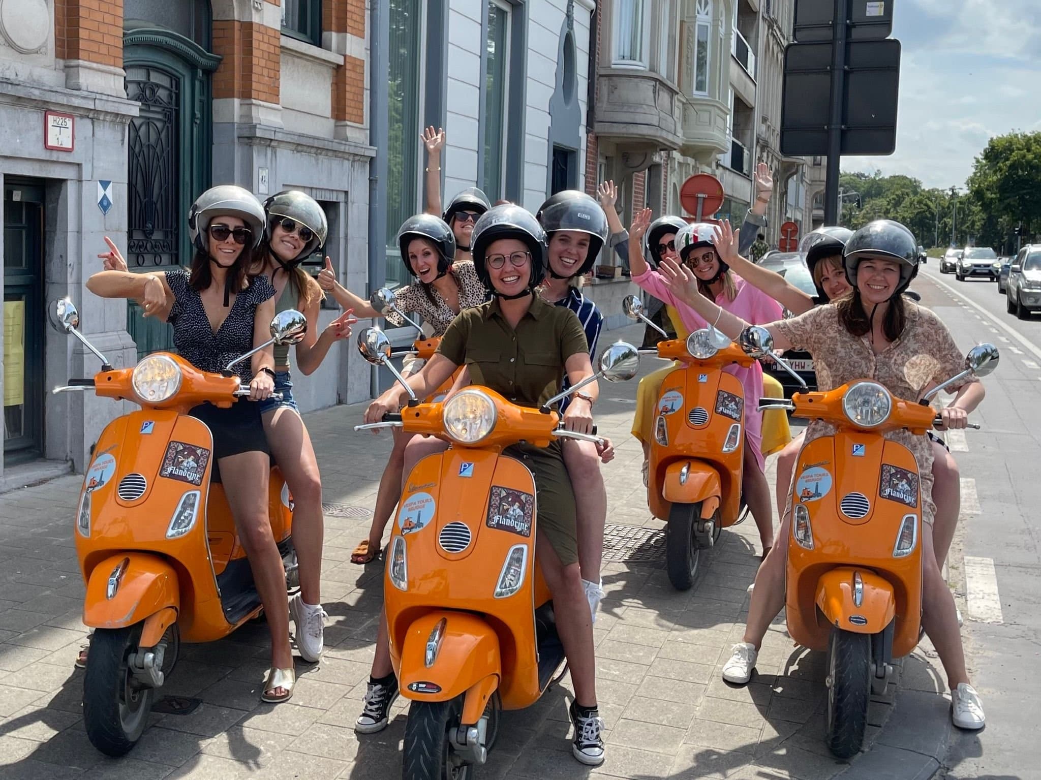 Land Adventures with Vespa Verhuur in Brugge