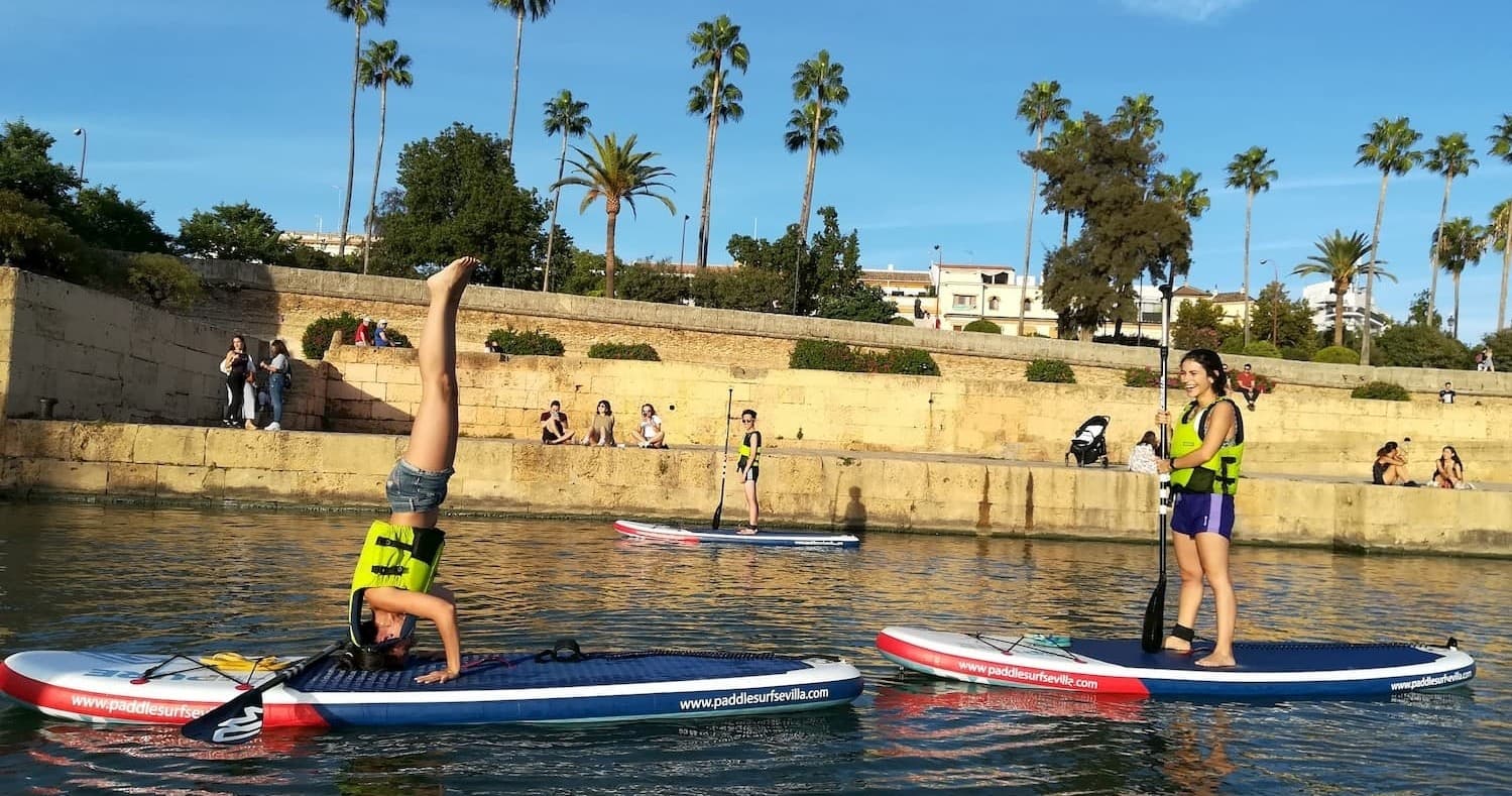 SUP Yoga in Seville with Paddle Surf Sevilla