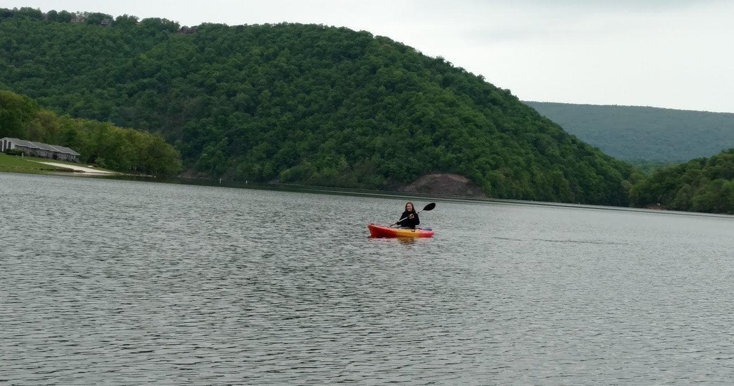 Solo Kayaking Adventure on Open Water in Entriken PA