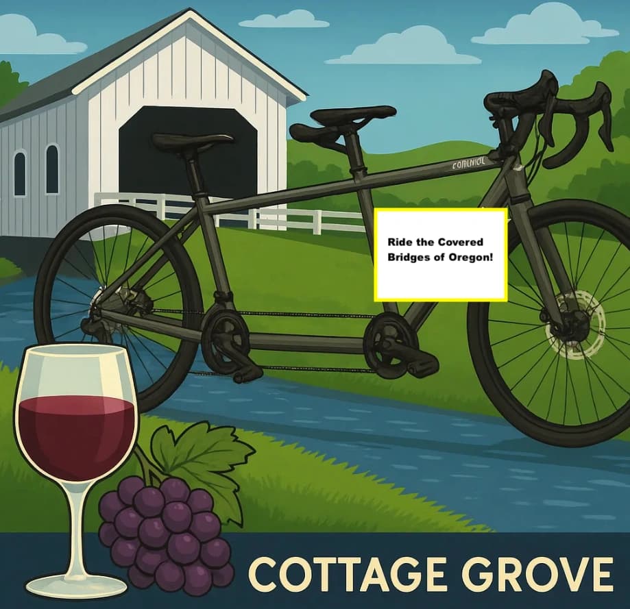 TandemEZ Covered Bridges Loop: E-Bike Through Cottage Grove & Dorena Lake photo 1