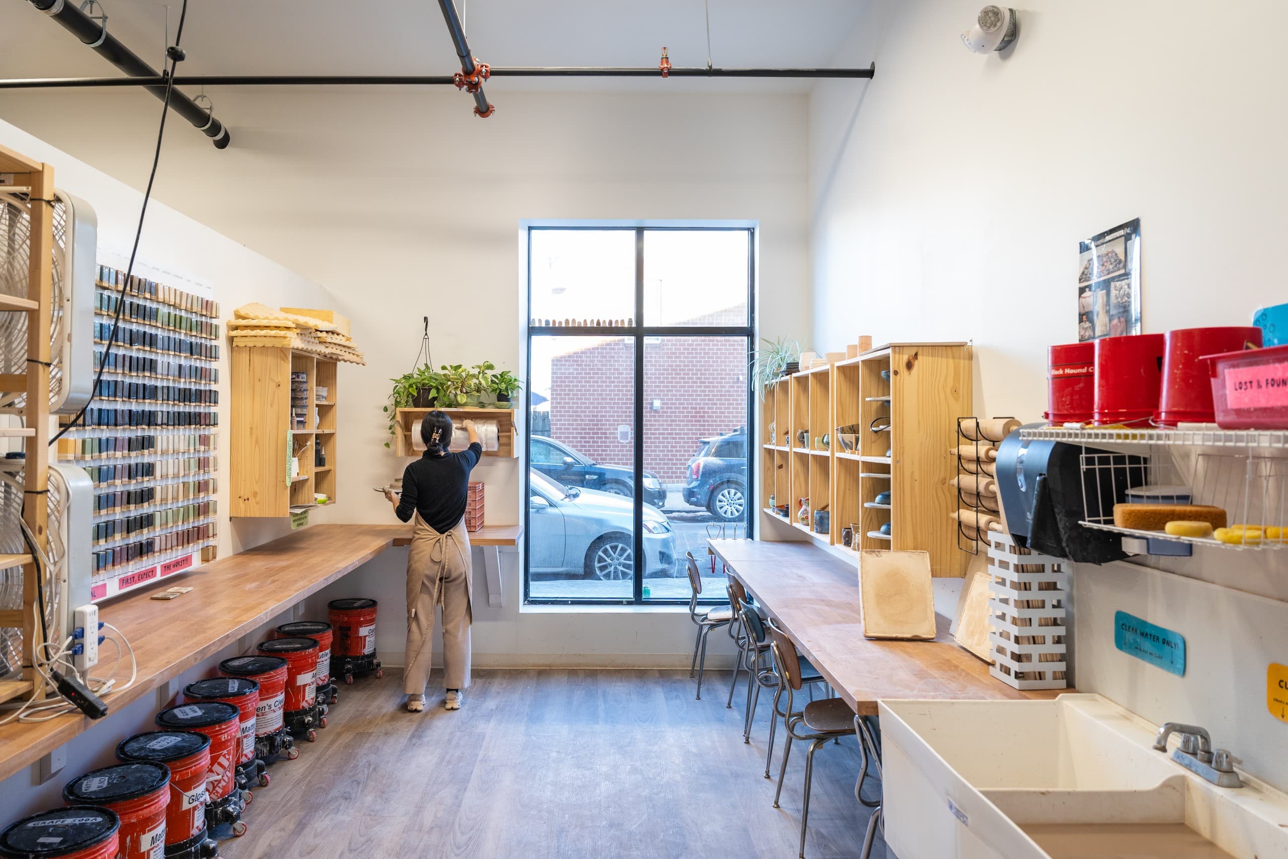 Inside Black Hound Clay Studio South: Glazing Open Studio in Philadelphia