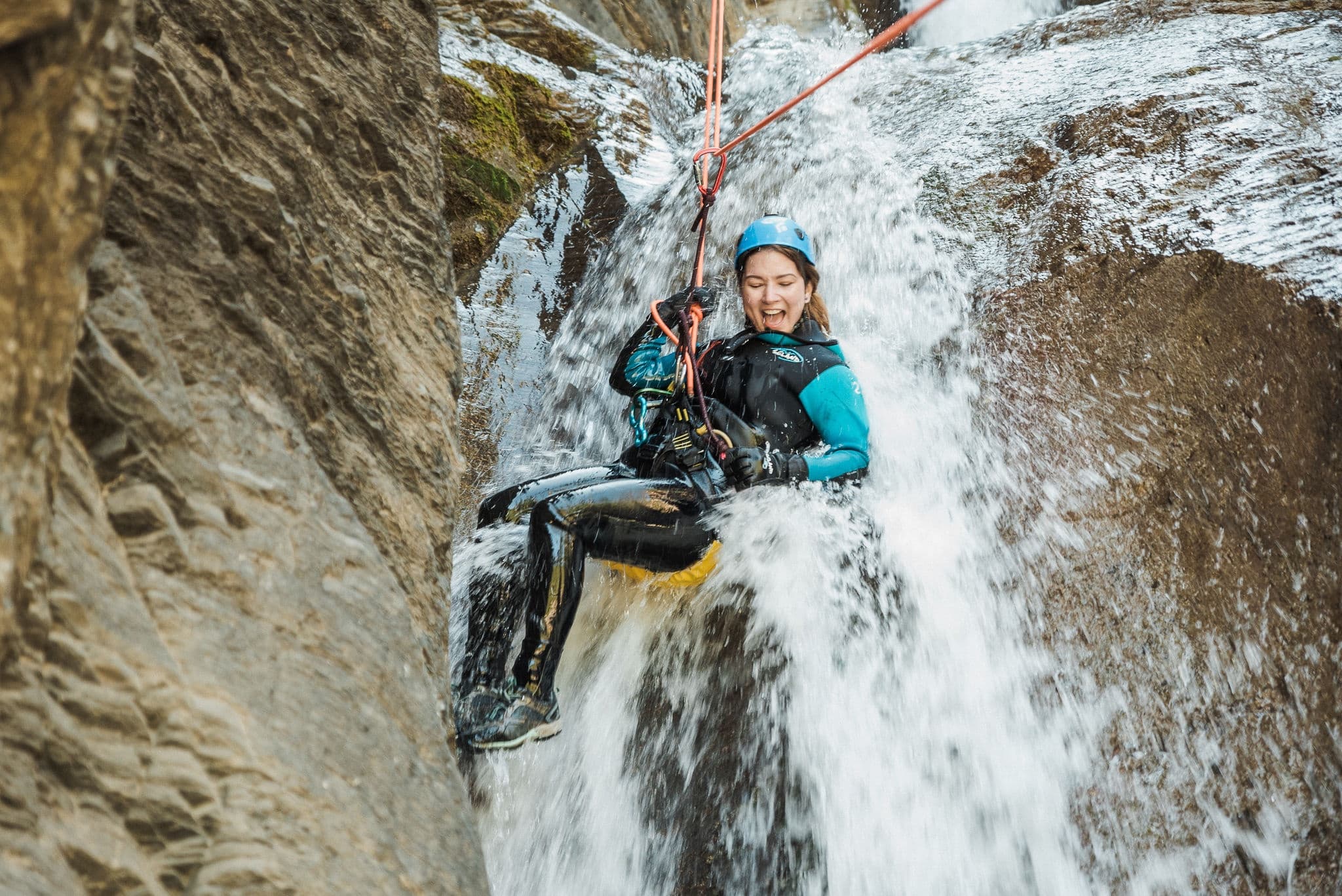 Adrenaline Canyoning at Abraham Lake: Guided Private Canyon Descent near Nordegg