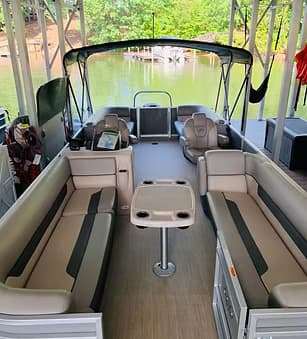 Lake Norman Pontoon Rental: 150 HP Southbay 24 ft from Saltshaker Marine