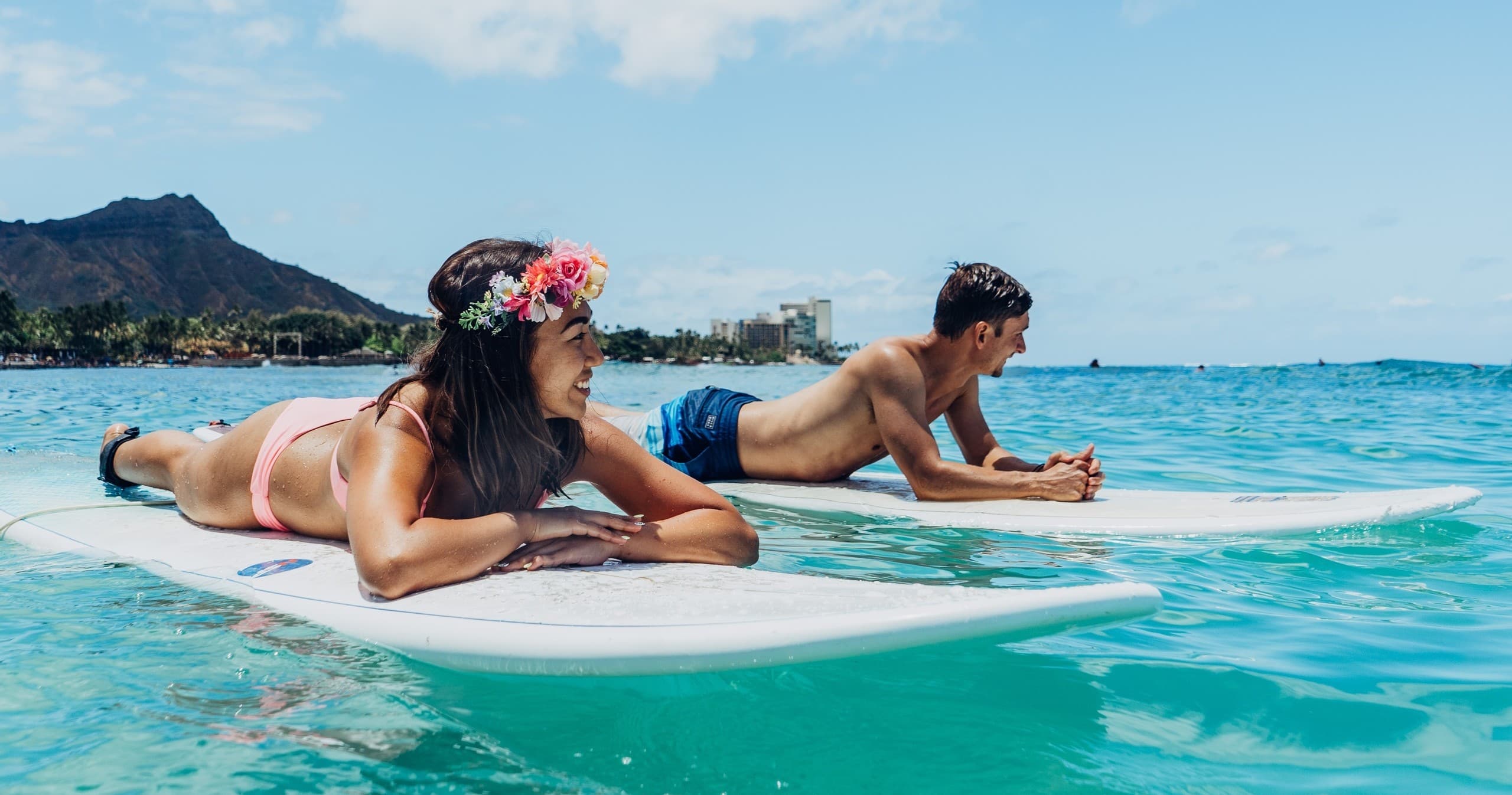 Couples Surf Lessons at Sparky's Surf School in Waikiki