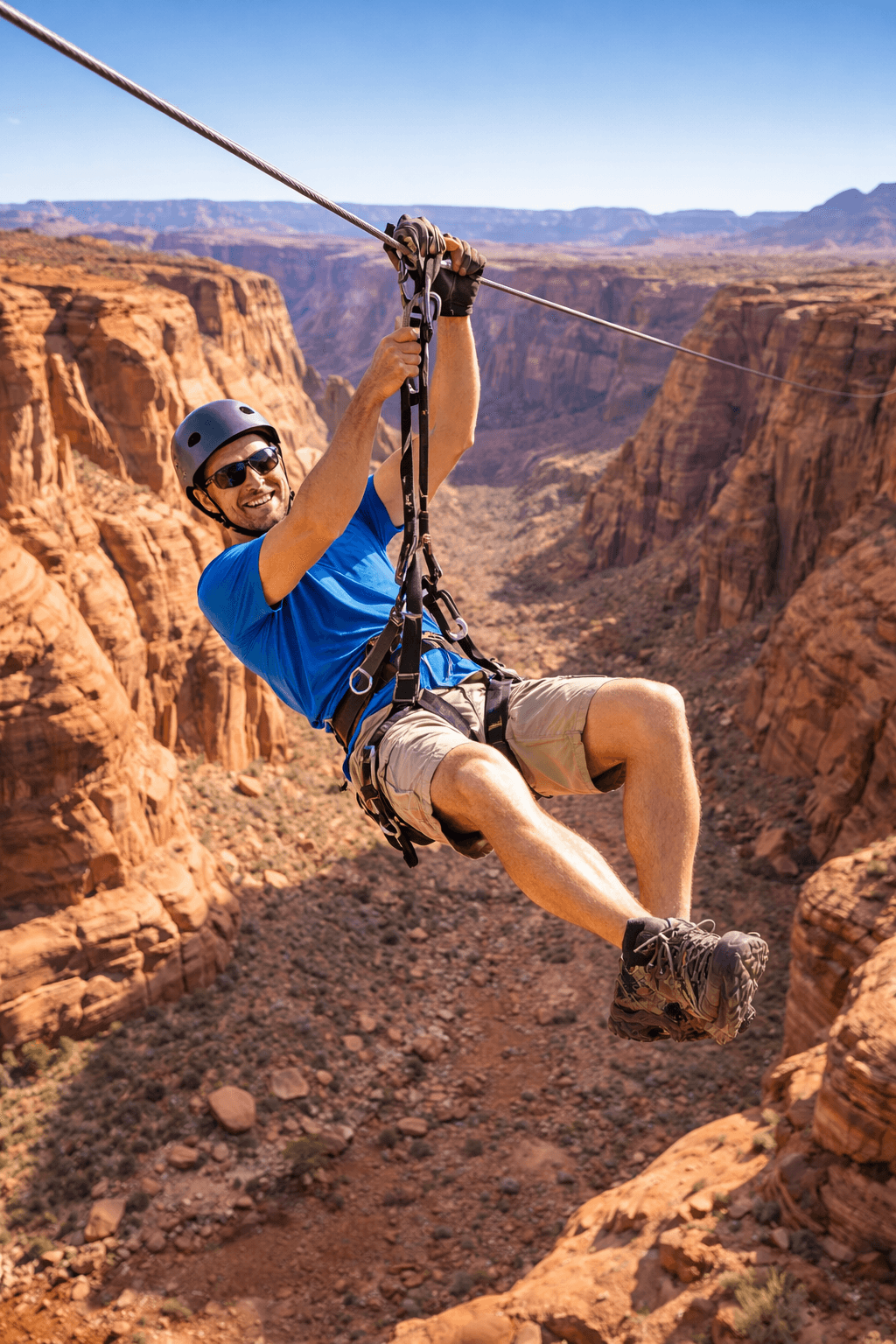Zipline Over Navajo Red Rock: 1.5-Hour Slot Canyon Flight in Page, AZ