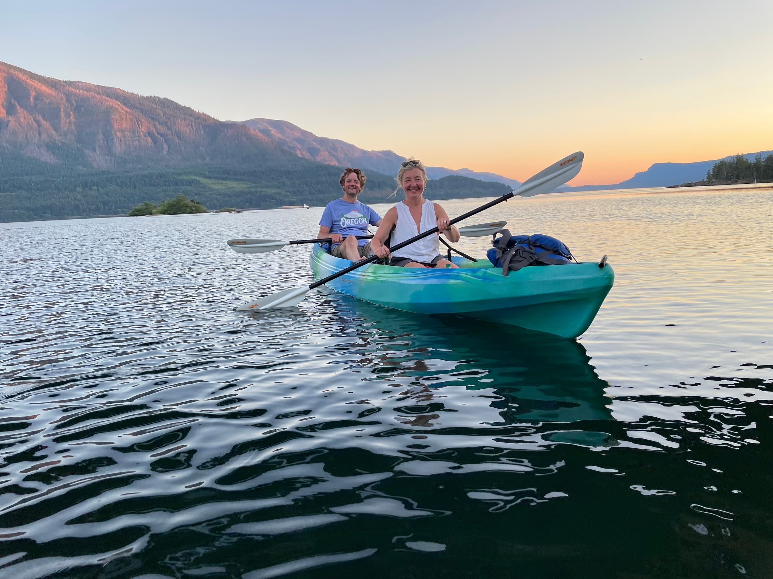 Tandem Kayak Rental on the Columbia River in Hood River