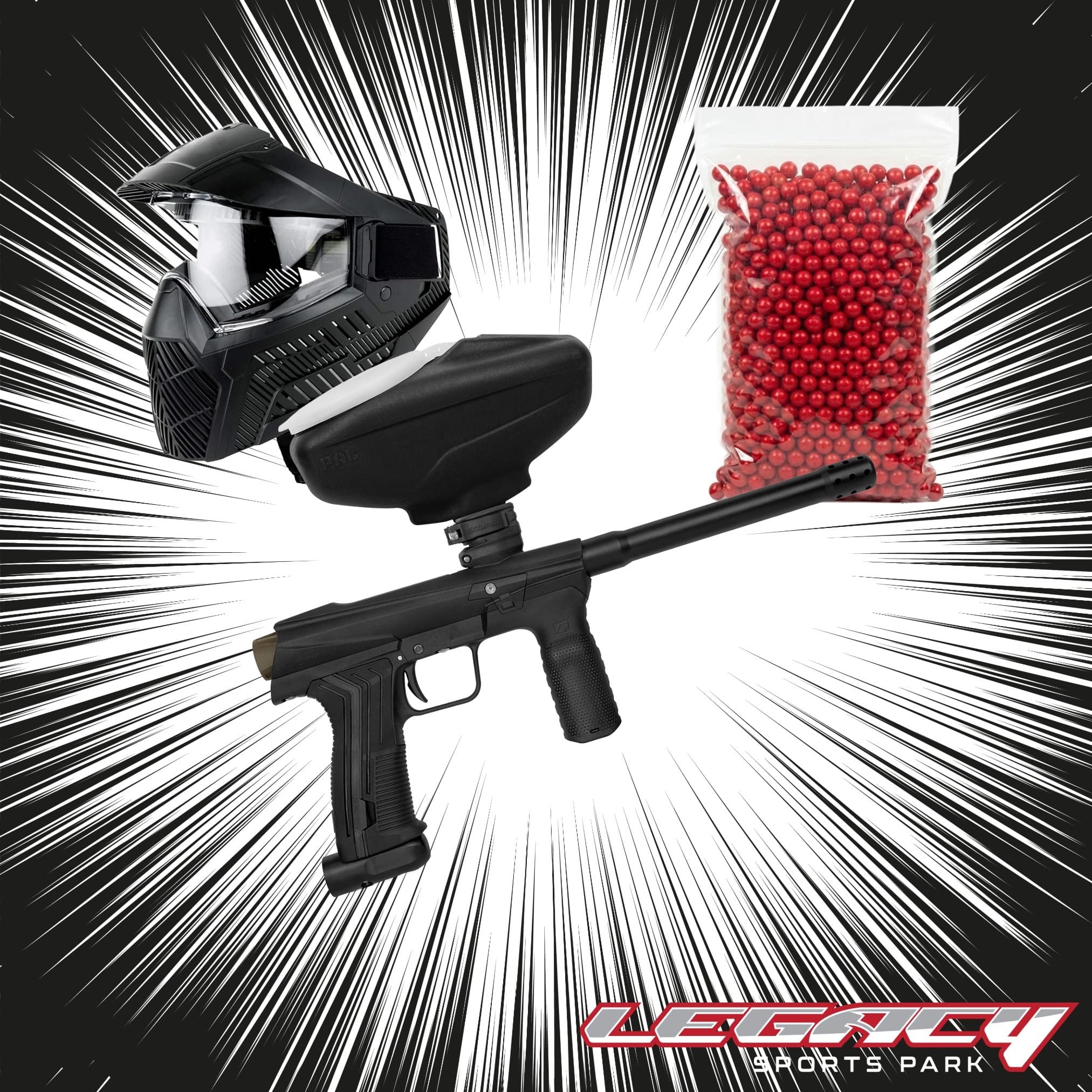 Lakeland Paintball: Basic Play Pass — 500 .50-Cal Shots, Mask & Marker