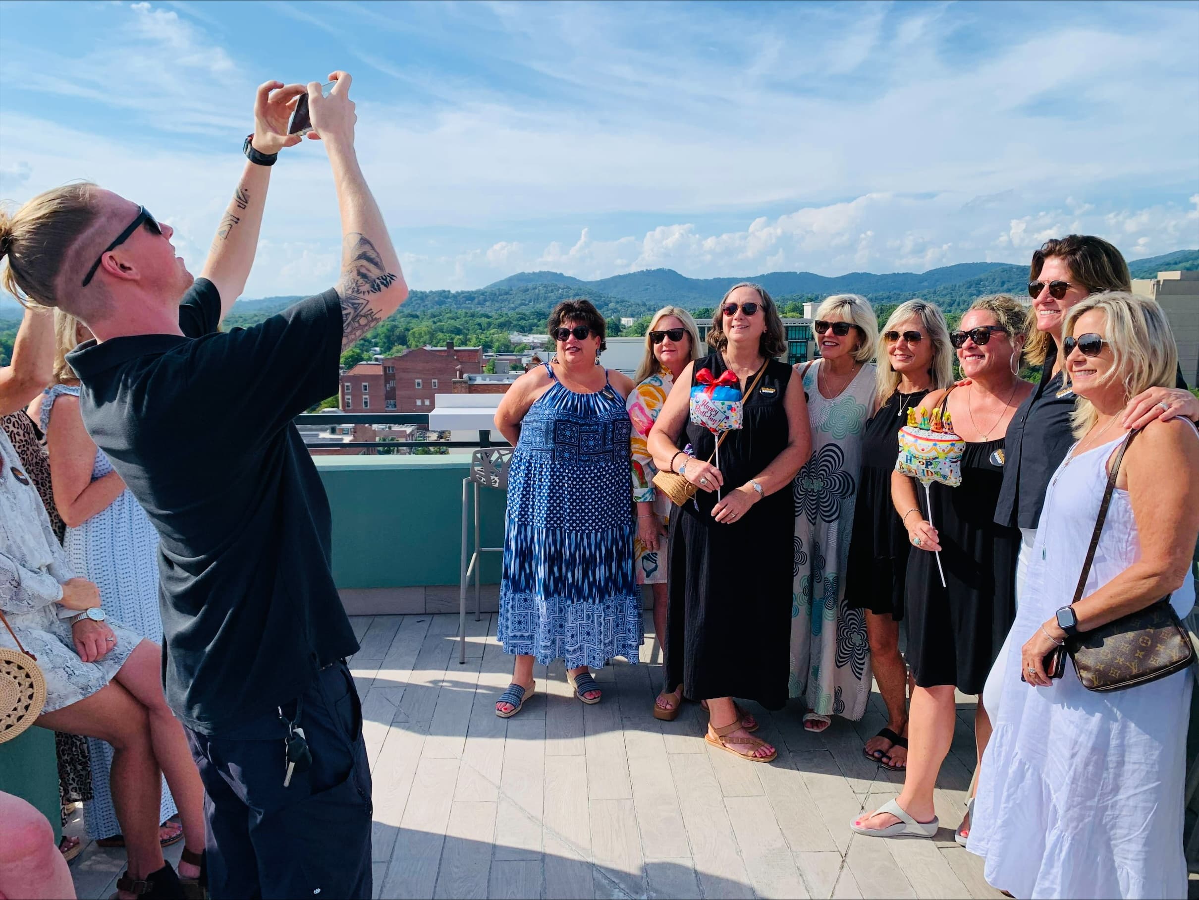 Blue Ridge to Skyline: Asheville Mountaintop Yoga + Rooftop Bar Tour photo 2