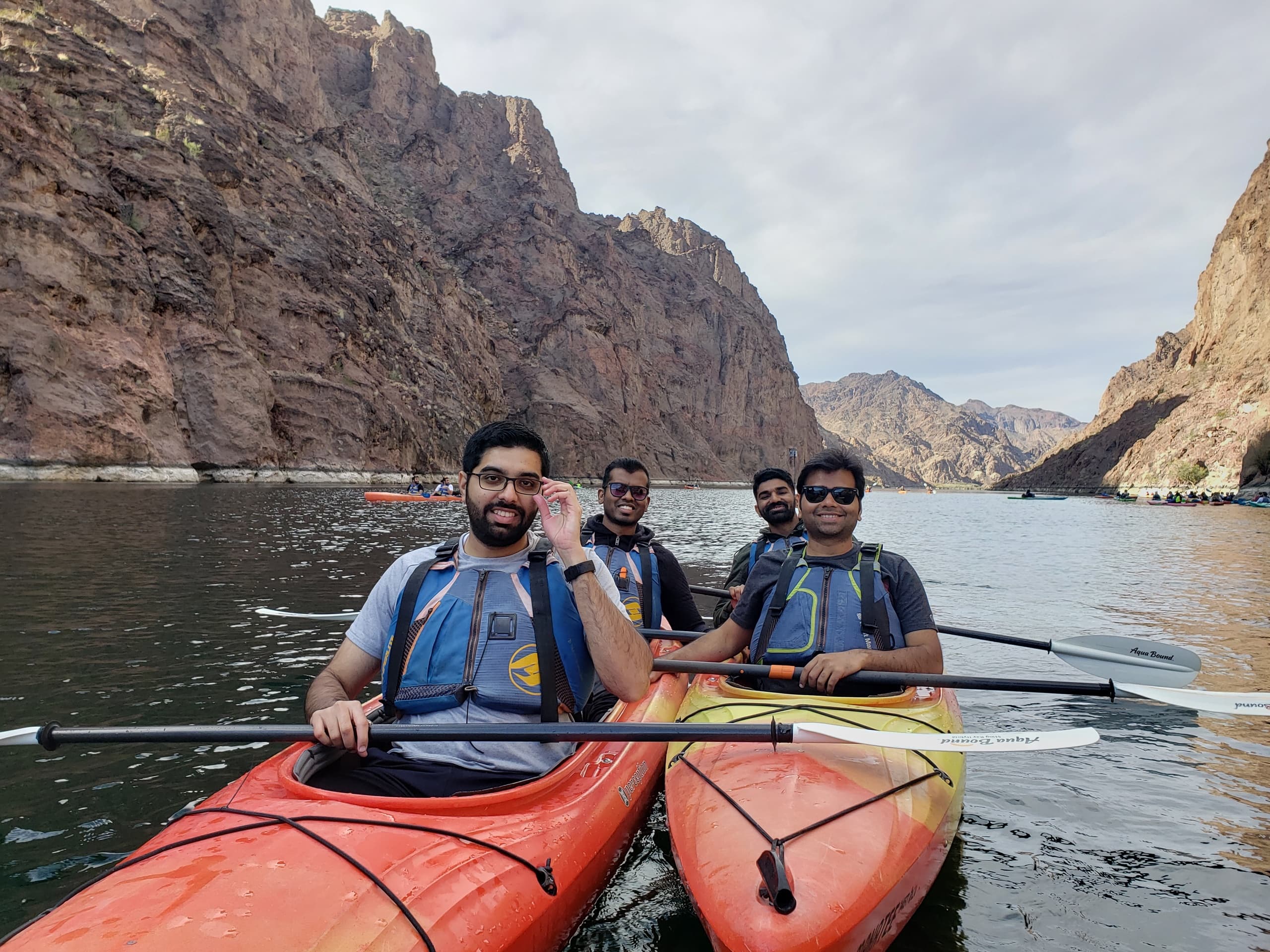 Kayaking Nevada's Colorado River with River Dogz in Las Vegas