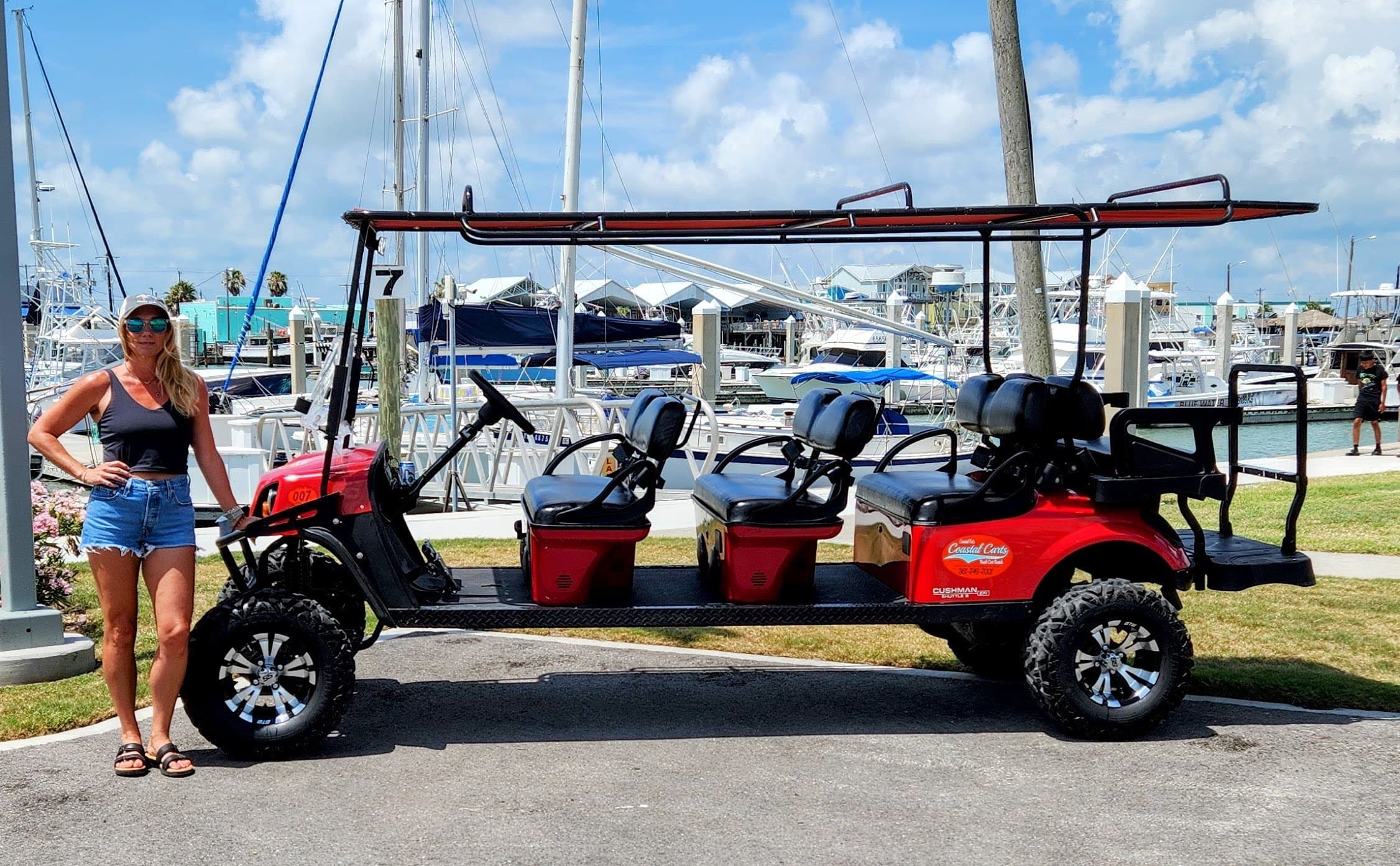 Explore Port Aransas with the 8 Passenger Golf Cart Adventure