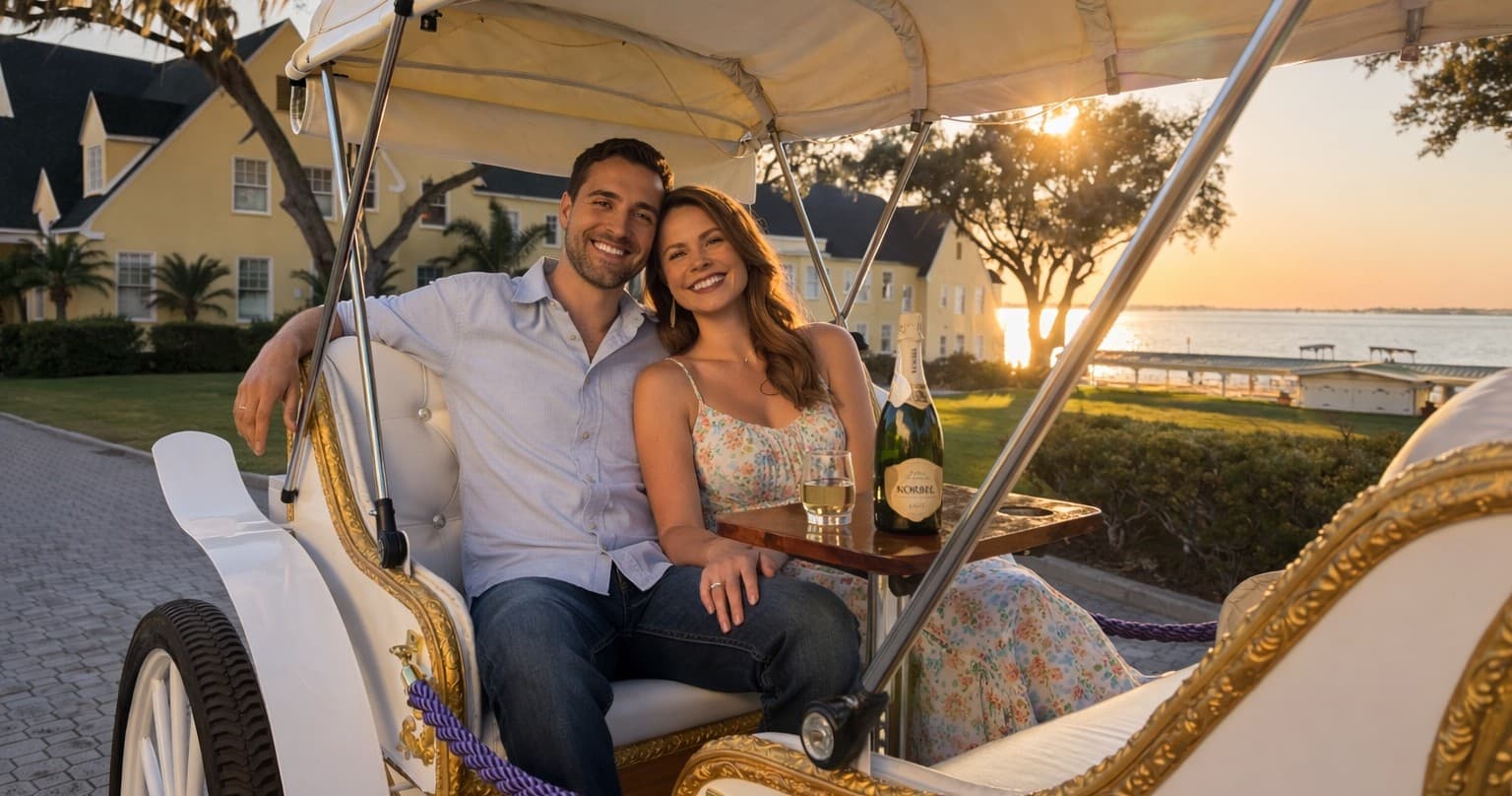 Sunset Carriage Ride on Lake Dora: Prosecco & Keepsake Photo in Mount Dora photo 1