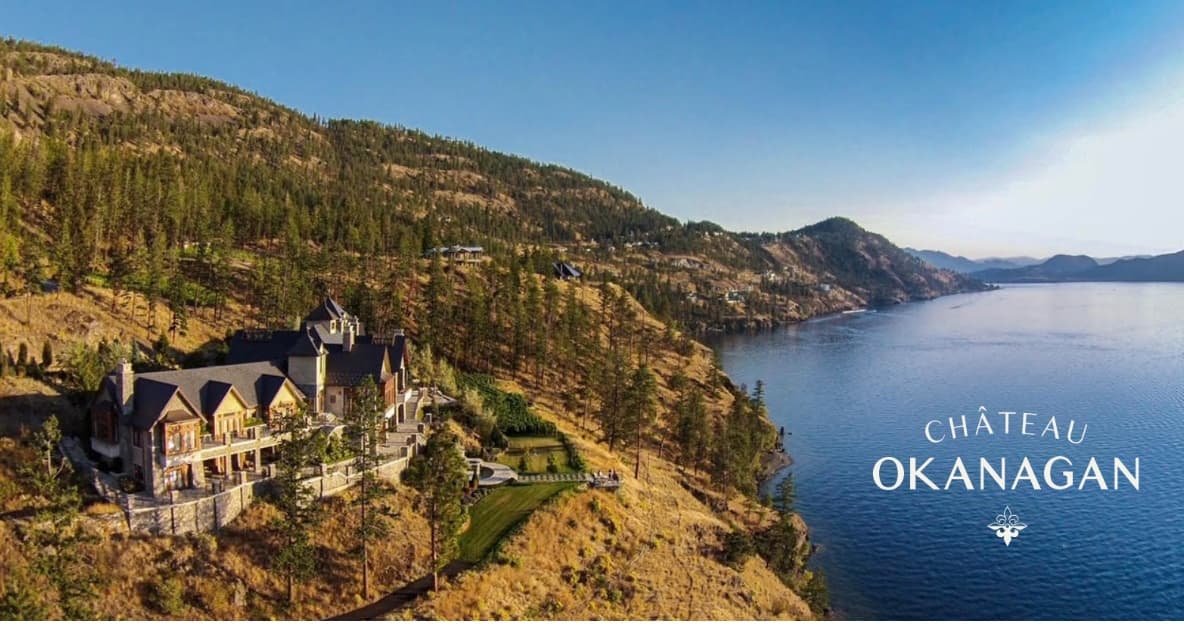 Scenic Château Okanagan resort cliffs overlooking Okanagan Lake