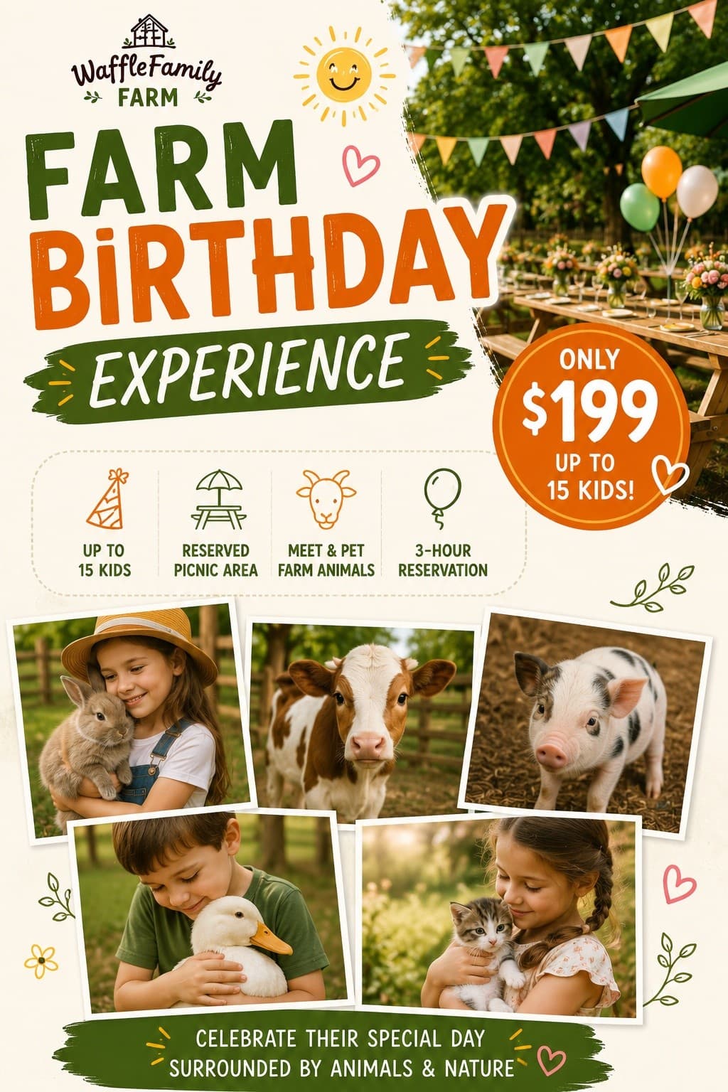 Hands-On Mother’s Day at WaffleFamily Farm: Kids’ Clay Pots, Planting, and Animal Cuddles in Hudson, FL