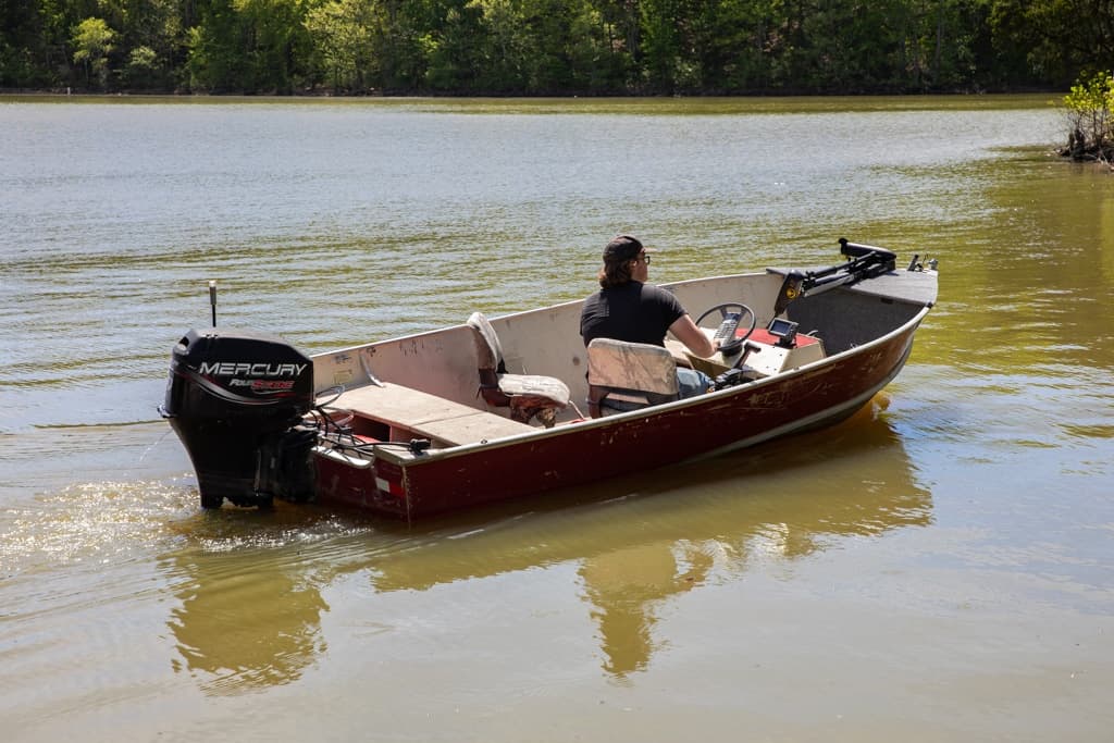 16' Red Jon Boat Rental Adventure in Murray, Kentucky