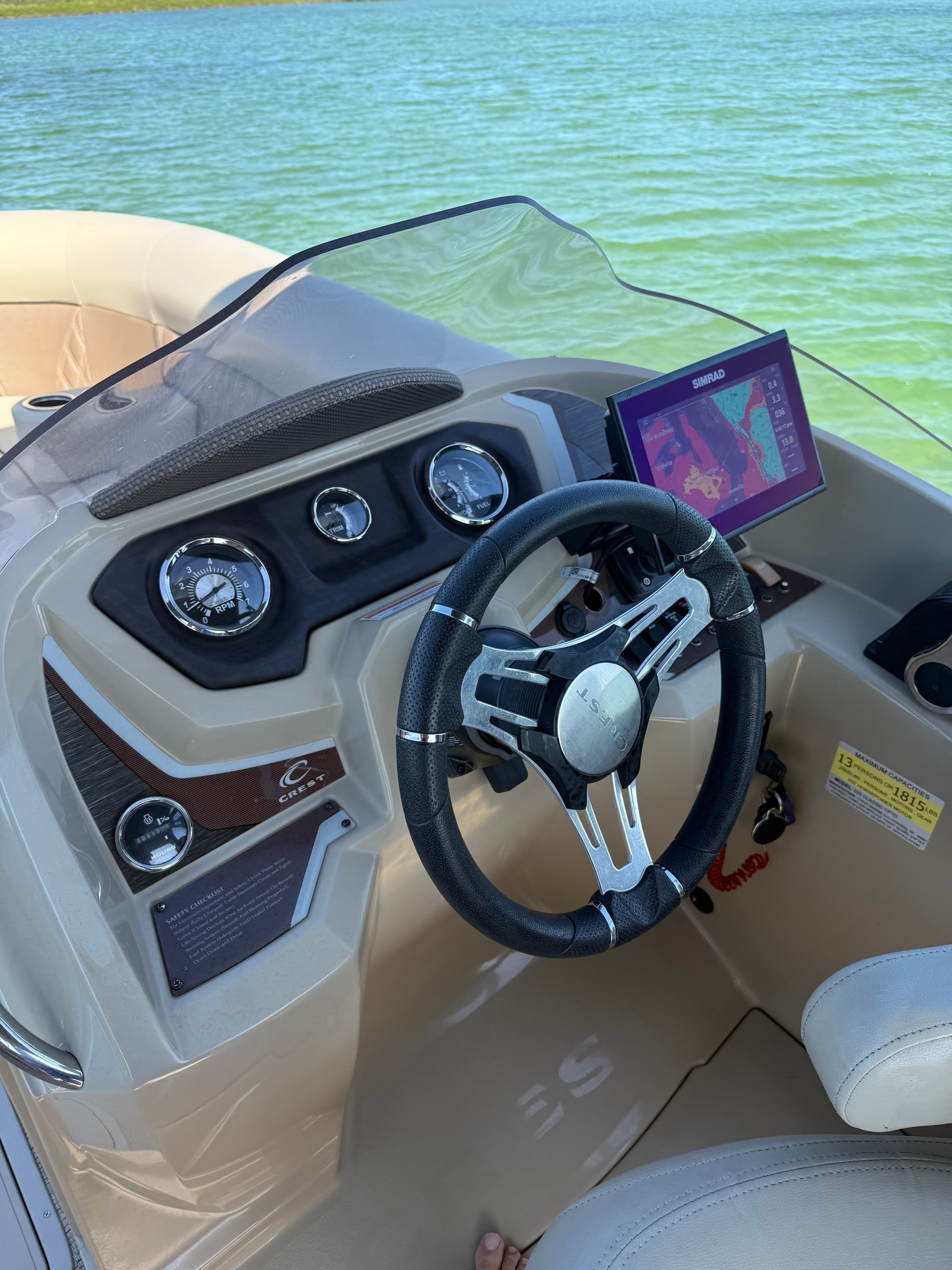 Cudjoe Key Dayboat — 22' Crest Tri Toon Pontoon for Snorkeling, Flats & Reef Cruising photo 4