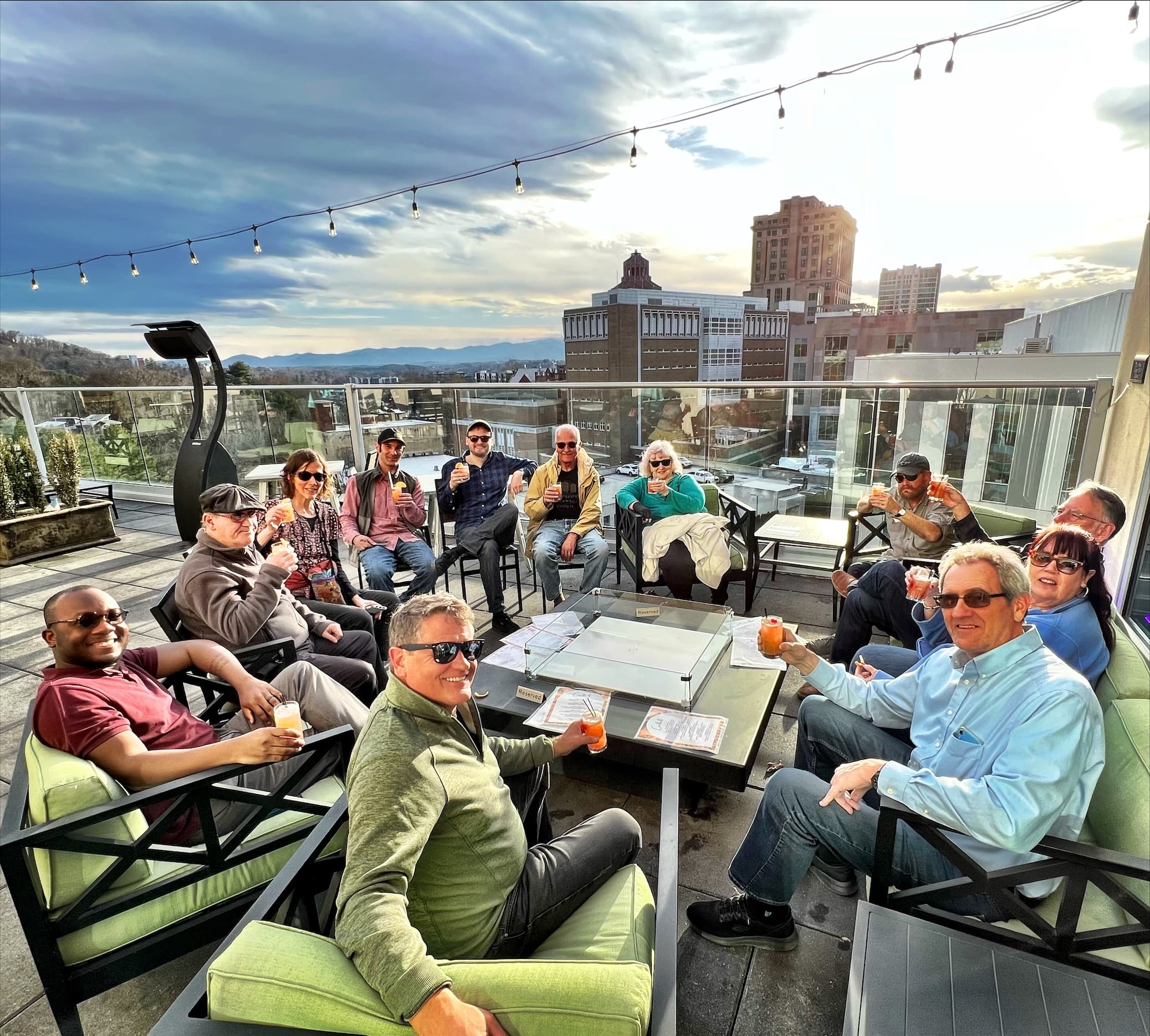 Blue Ridge to Skyline: Asheville Mountaintop Yoga + Rooftop Bar Tour