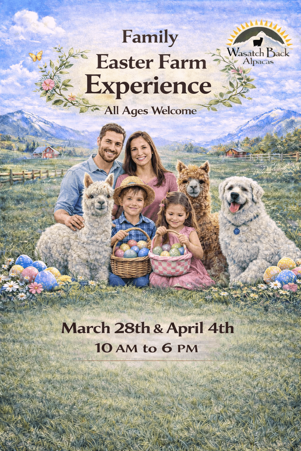 Family Easter Farm Experience: Alpaca Feedings and Personalized Egg Hunts in Heber City
