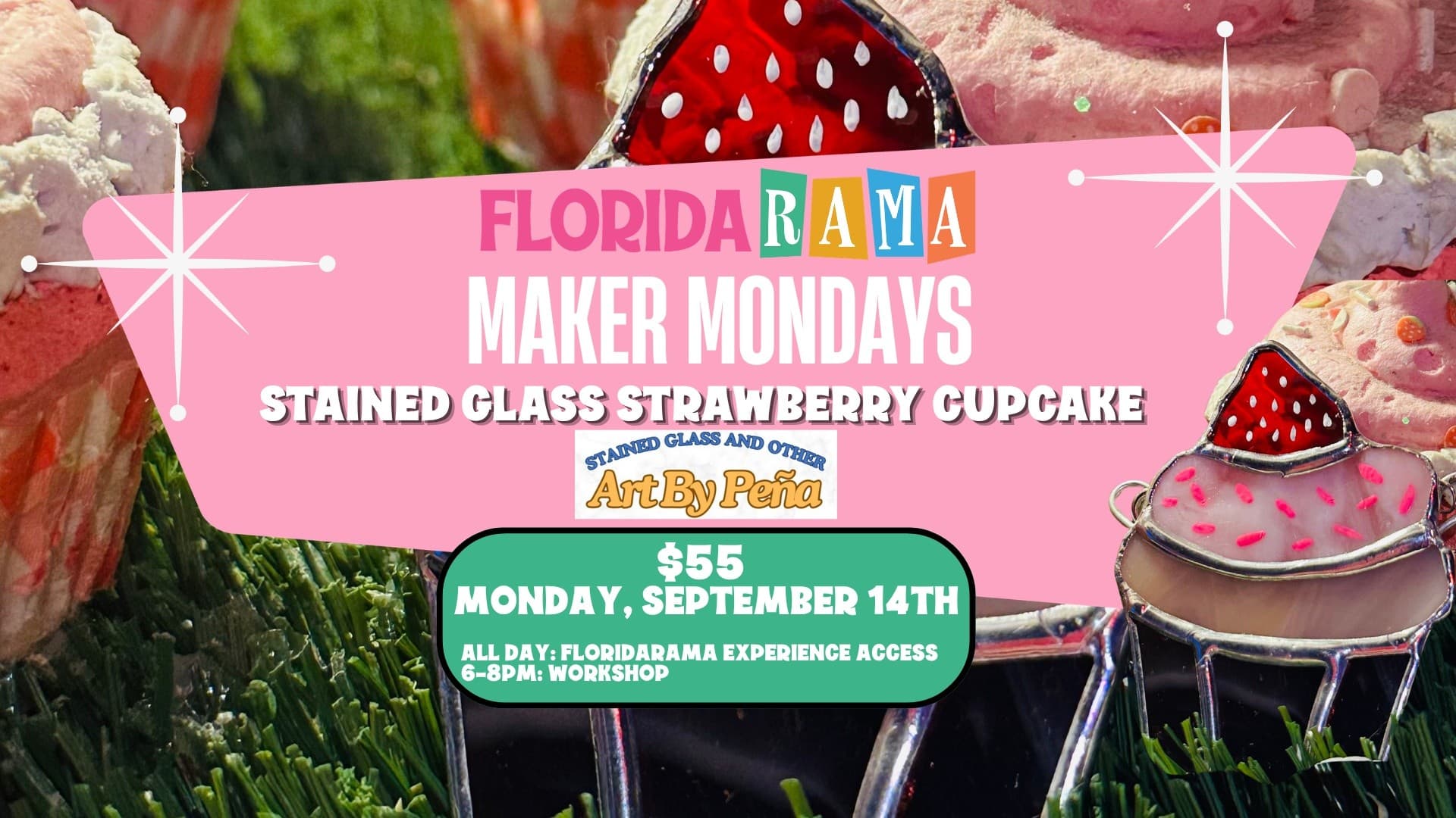 Stained Glass Strawberry Cupcake Workshop at FloridaRAMA in St. Petersburg photo 1