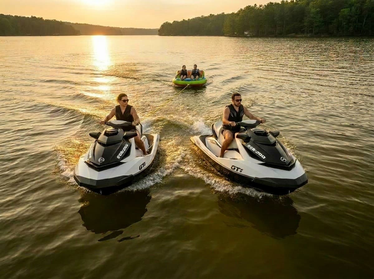 Sea-Doo GTI Twin Pack + Tube at Jordan Lake — 2-Hour Wake & Tow near Chapel Hill photo 1
