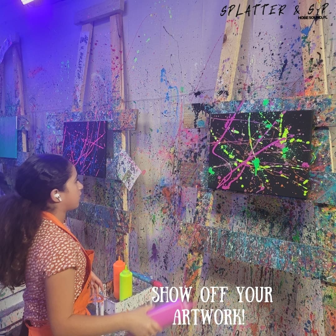 Creative Art Experience at Splatter and Sip Paint Studio
