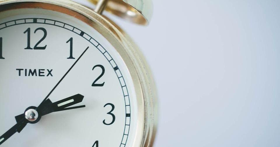 Close-up vintage clock face for timed escape room experience