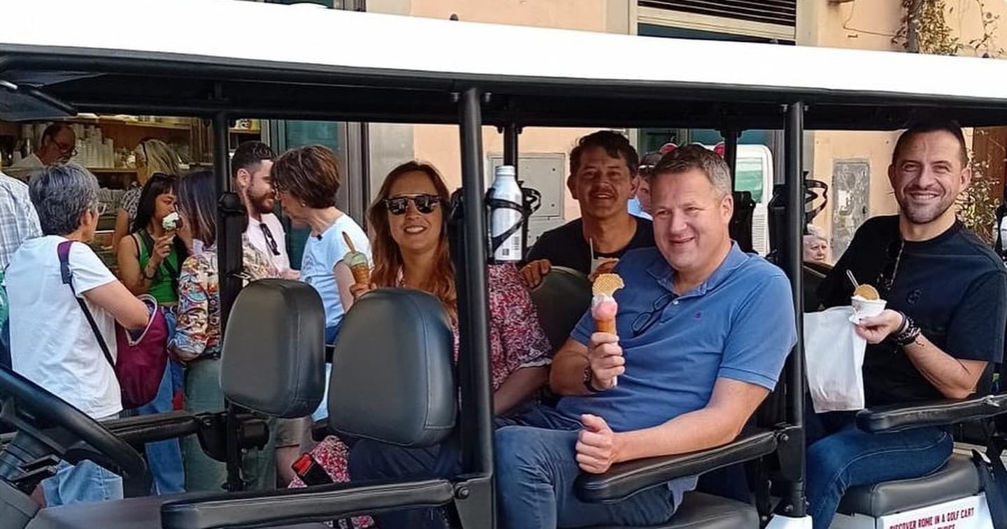 Food Tasting by Golf Cart with Rome in Golf Cart