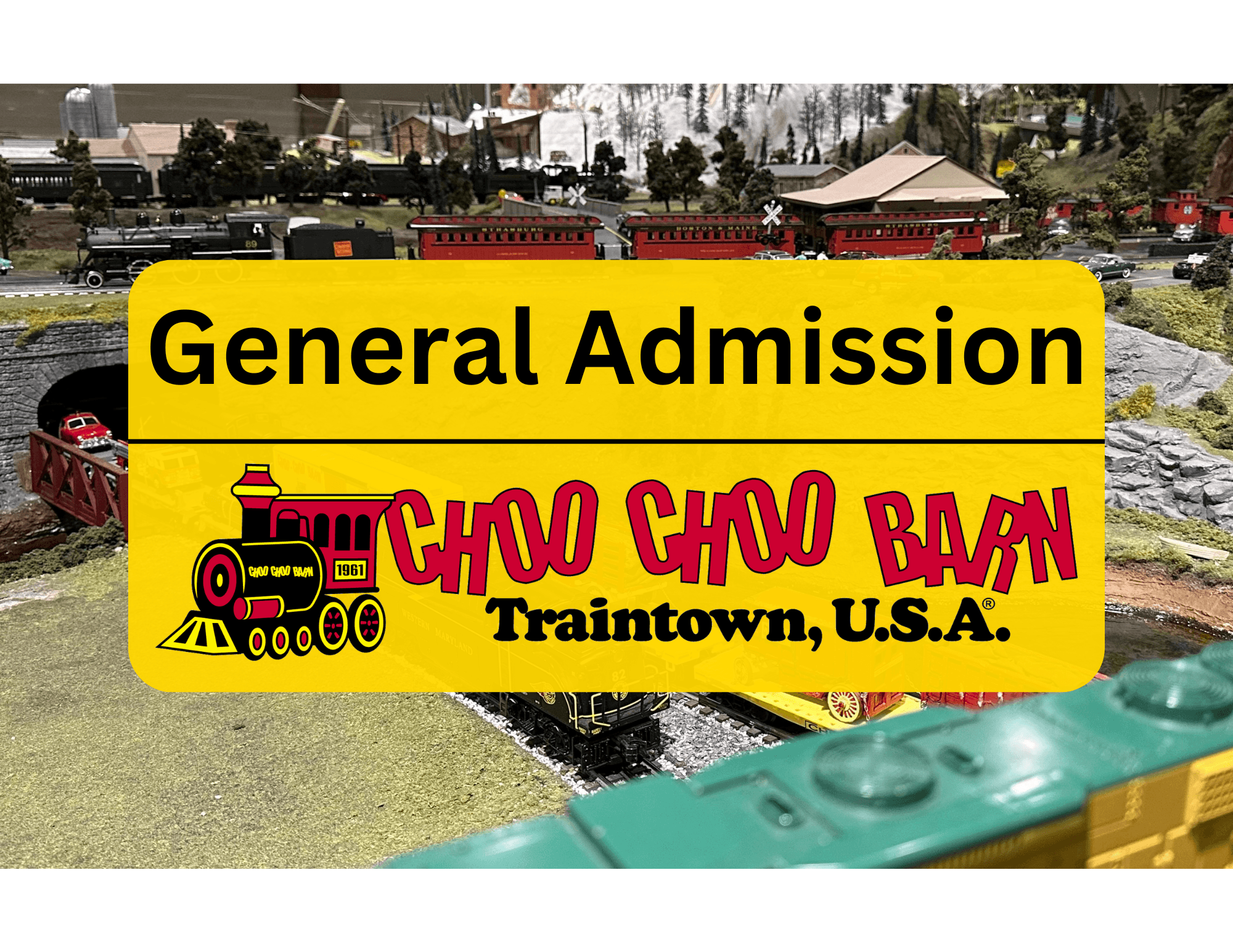 Model train layout at Choo Choo Barn indoor diorama display
