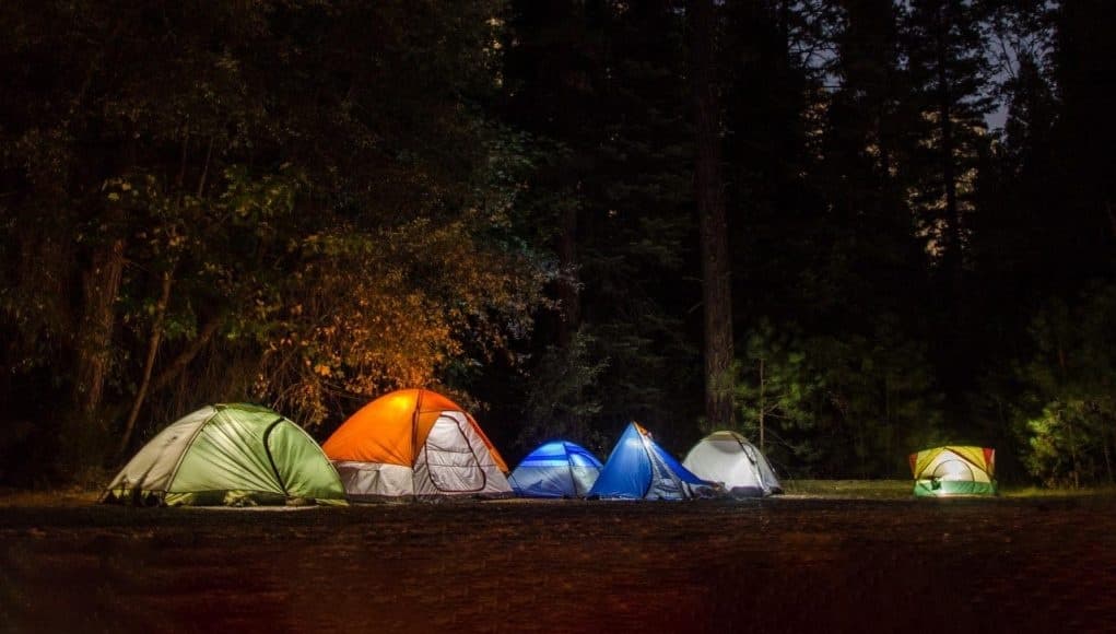 Electric Tent Camping at Meramec Caverns, Sullivan MO