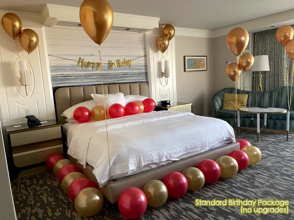 Birthday Hotel Room Decor in Las Vegas, Nevada