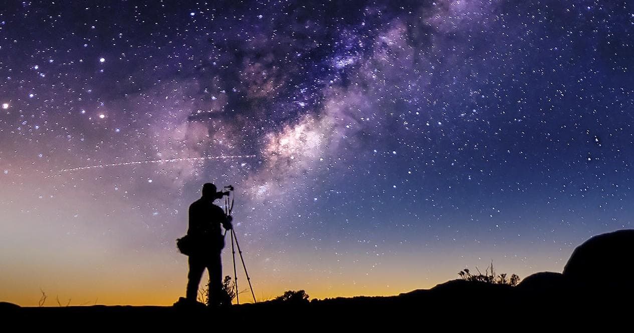 Sunset & Night Sky Light Painting in Honolulu