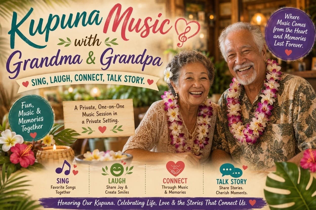 Kūpuna Aloha Package — Private Acoustic Sessions for Elders on Oʻahu